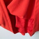 ZARA  Orange Long Sleeve Ruched Dress Solid Zipper Back Zip Up Lined Polyester L Photo 6