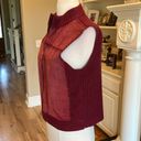 St. John’s Bay Vintage Leather Vest Red St Johns Bay Petite Medium Photo 4