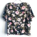 American Vintage Vintage Tropical Floral Print Short Sleeve Top Blouse Photo 0