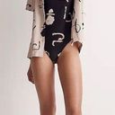 Madewell New  x Caroline Z Spaghetti-Strap One-Piece Swimsuit in Abstract Alpha Photo 3