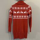 Tipsy Elves red reindeer sweater dress  Size medium Photo 1