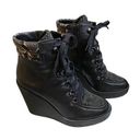Jessica Simpson  Black Maelyn Wedge Ankle‎ Booties Sz 8.5M Photo 0