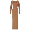 SKIMS  Soft Lounge Long Sleeve Dress in Camel Size Medium Photo 1