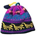 The Mountain Vintage Ladies & Ewe Wool Knit Winter Beanie Hat Tassel Animal Pattern Photo 6