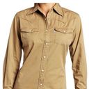 Carhartt  Women's Work Wash Twill
Snap Front Shirt tan camel brown sz Small Photo 2