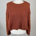 The Moon  & Madison Orange Knit Pullover Sweater Size M Photo 0