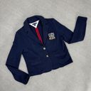 Tommy Hilfiger  French Terry Knit Schoolboy Blazer Jacket Blue Medium Photo 13