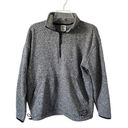 Victoria's Secret  Pink Oversized Fleece Quarter Zip Pullover Jacket Black Small Photo 0