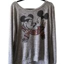 Disney  Parks Mickey and Minnie holiday long sleeve lightweight oversize sweater Photo 0