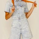 Lee  Union-Alls Women’s Acid Wash Denim Short Overall Romper overalls sleeve Photo 0