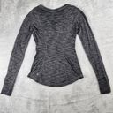 Lululemon 5 Mile Long Sleeve Heathered Black Top Women's Size 4 (?) Photo 9