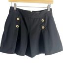 Juicy Couture  Black Sailor Button Pleated A-Line Mini Skirt Y2K Size 2 Photo 0