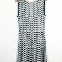 St. John  Collection Mint Black Textural Grid Knit Fit Flare Sleeveless Dress 8 Photo 11