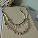 American Vintage Vintage “Xiomara” Rose Quartz Crystal Double Strand Necklace Bohemian Pink  Photo 4