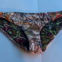 Maaji  reversbile pink and orange floral bikini bottom, size medium, brand charm Photo 6