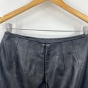 Apt. 9 Lambskin Leather Mini Skirt Back Hem Slit Back Zipper Close Lined Black Womens 4 Photo 2