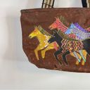 Vintage Y2K Laurel Burch Fabric Artsy Painted Ponies Horses Southwestern purse Photo 1