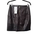 Jason Wu GREY  Genuine Leather Mini Skirt NWT Sz 4‎ Photo 1