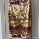 Le Superbe Marble Sliced Agate Brown Swirl Midi Pencil Skirt Medium Bodcon Photo 3