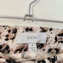 Joie  Linen Carden Cappuccino Leopard Print Tie Waist High Rise Shorts Photo 5