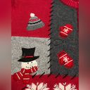 Croft & Barrow Vintage  Ugly Christmas Sweater Patchwork XL Embroidery Snowman‎ Photo 4