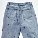 Daisy TINSEL Women’s High Rise Tapered Distressed  Embroidered Jeans size 28 Photo 4