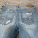 American Eagle 🦅 Outfitters Jeggings Cropped Distressed Jeans Size 6 Short Photo 9