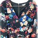 Xhilaration   Women's Black Floral Long Sleeve V-neck Dress size XXL NWT Romantic Photo 3