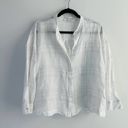 Vince  Plaid Button-Up Blouse In Optic White Photo 1