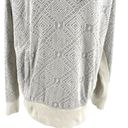 prAna  Mock-Neck Jacquard Knit Pullover Sweatshirt Pockets Cream size Large Photo 3