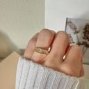 Vintage “Perseverance” Gold Baguette Diamond Ring 6 Classic Feminine Stacking Photo 2