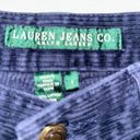 Ralph Lauren Lauren  Women's Corduroy Pants Size 4 Navy Blue Straight Leg Button Photo 2