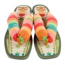 Farm Rio  Striped Multicolored Puffy Pineapple
Sandals(Size 6) Photo 5