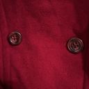 Croft & Barrow NEW  Holiday Red Double Breasted Wool Blend Coat 3X w/Scarf Festivus Photo 4