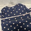 a.n.a  navy blue polka dot zipper pullover sweatshirt hide the happy message Large Photo 6