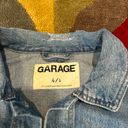 Garage Denim Jean Jacket Cropped Frayed Size Large Photo 1