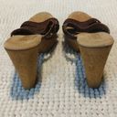 Reba Women's  Leather Brown Tan Clog Heels Size 8 GUC #CL-16 Photo 3