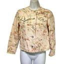 Rebecca Taylor la vie  belle bouquet floral raw hem floral denim jacket Size XS Photo 0