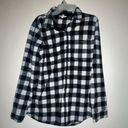 Time And Tru Black And White Checked Flannel Photo 0