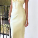 Hello Molly She’s Refined Satin Maxi Dress Yellow Photo 0