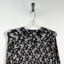 ALLSAINTS Sora Nevin Black Floral 100% Silk Tie Waist Long Sleeve Dress Size 2 Photo 3