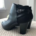 Andrew Geller  Booties Keira Black Ankle Block Heel Boots Size 11M Photo 3