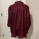 Rebecca Minkoff  burgundy oversized 3/4 sleeve blouse sz M Photo 1