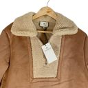 Tuckernuck  Stella Shearling Quarter Zip Front Pullover Jacket Size Medium Photo 4