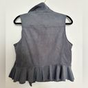 LC Lauren Conrad  Women's Peplum Vest Gray Faux Suede Peplum Vest Photo 2