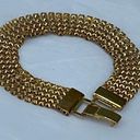 Boutique Reversible wide chainmail to faceted pyramid link bracelet. Photo 1