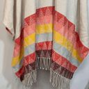 American Eagle  Outfitters Womens Native Poncho Fringe Multicolor One Size Photo 6