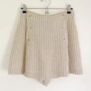 Moda Int’l Vintage 90s Linen Knit Sailor Button Skort Beige/White Photo 6