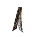 Furla  Women's Black & Brown Modern Zebra Print Scarf One Size Photo 13