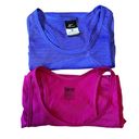 Nike Two  Dri-Fit Racer Back Tank Tops Women’s Shorts Size Medium Purple Pink Photo 0